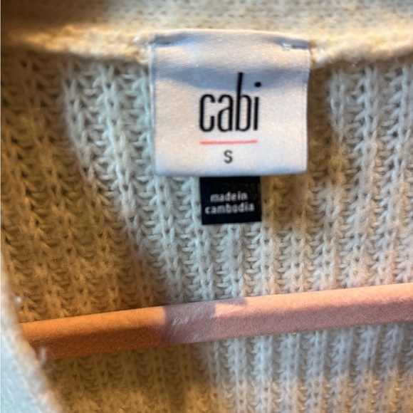 CAbi Cream Knit Cardigan Sweater longline - Picture 2 of 3